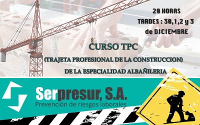 CURSO TPC EN SEVILLA (Tarjeta profesional de la construcción) EN 3 ESPECIALIDADES